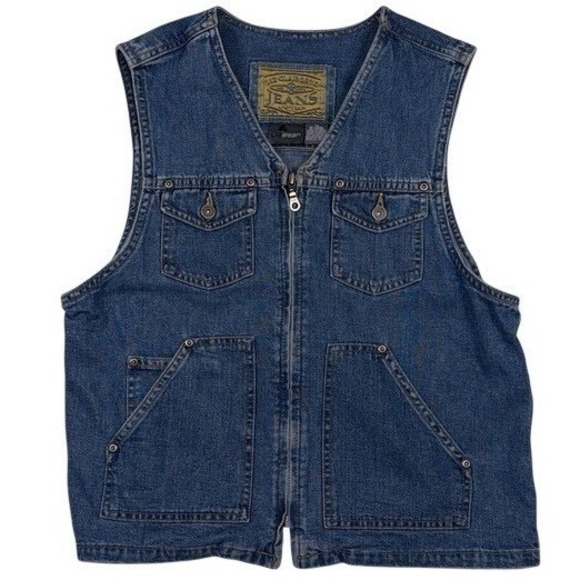 Liz Claiborne Jackets & Blazers - Liz Claiborne Jeans Lizwear Denim Vest Medium Wash Zip Up Blue Womens Size M